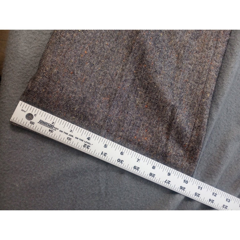 Talbots Petite Trousers Raleigh Herringbone Tweed Wool Blend Womens 14P Lined - Picture 6 of 10
